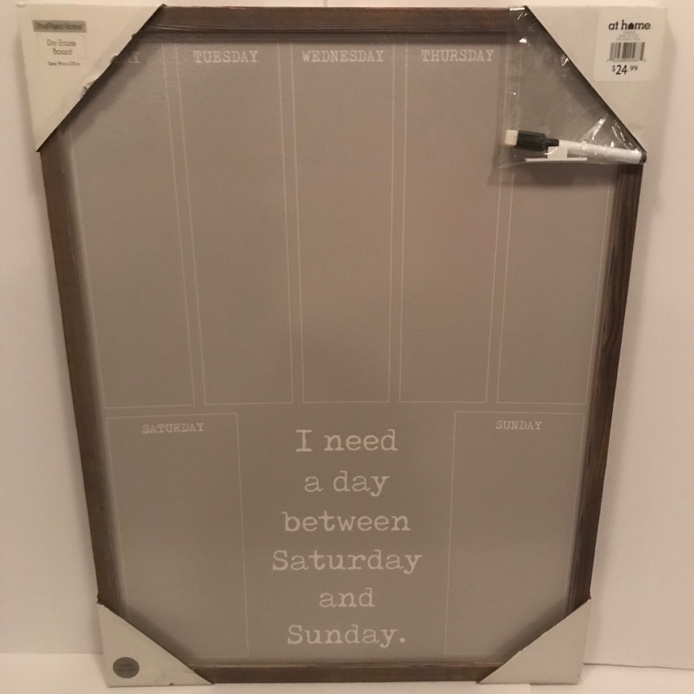 NWT Dry Erase Board Calendar